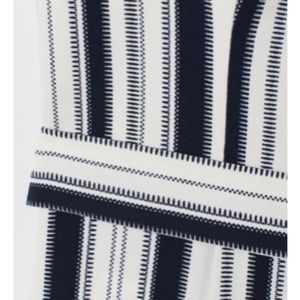 H&M Stripped white & blue 3/4 jumpsuit size 10 NWT